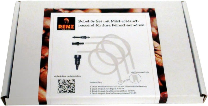Renz Zubehör Set mit Milchschlauch passend für Jura Feinschaumdüse