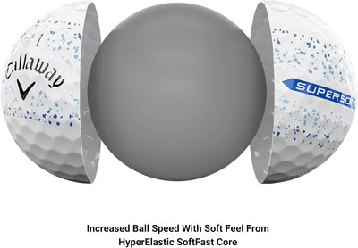 Callaway Golf Supersoft Golf Balls 2023 Golfbälle One Dozen Blue, One Dozen Blue