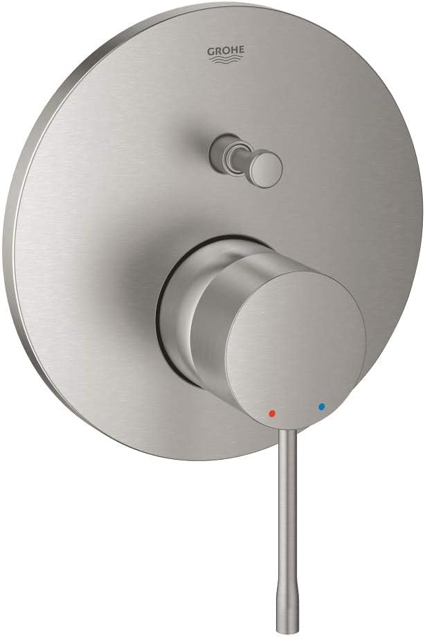 GROHE Essence | Einhand-Wannenbatterie Fertigmontageset kompatibel mit Rapido SmartBox | supersteel