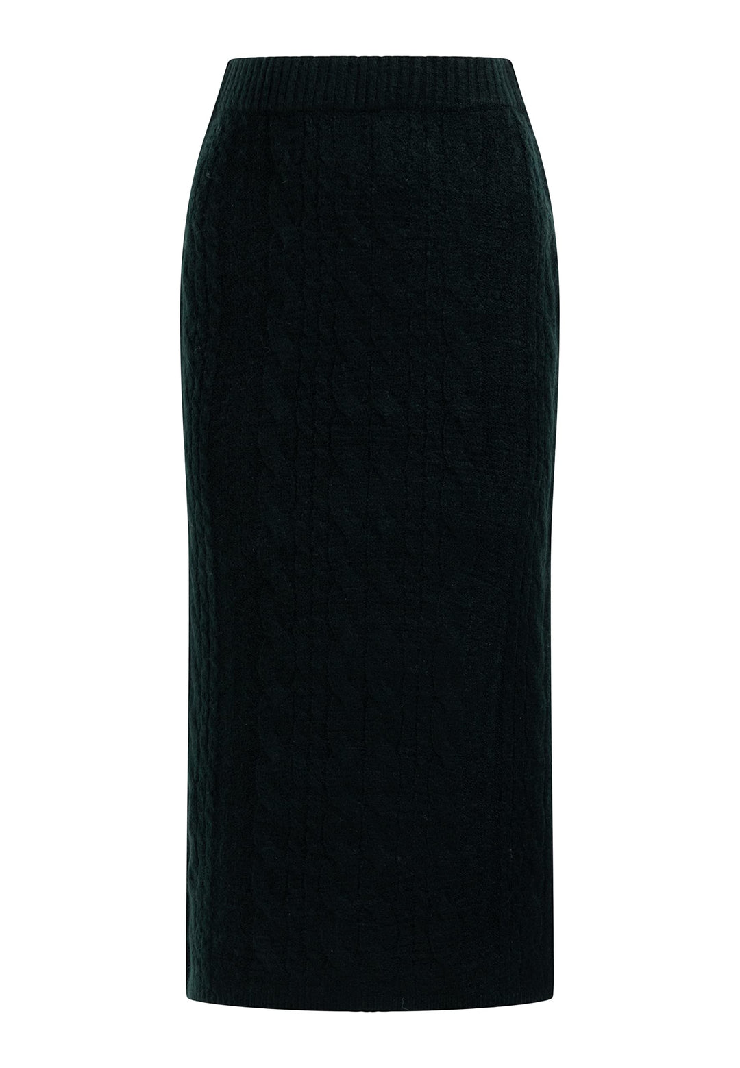 DreiMaster Damen Strick Midirock XS-S Dunkelgrün, XS-S Dunkelgrün