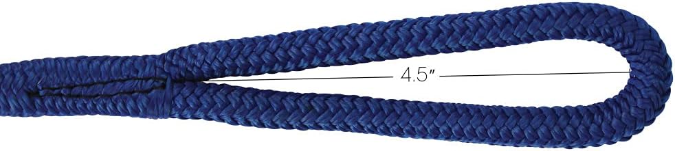 Extreme Max BoatTector Premium Double Braid Nylon Fender Line Königsblau Value 4-Pack, Königsblau Va
