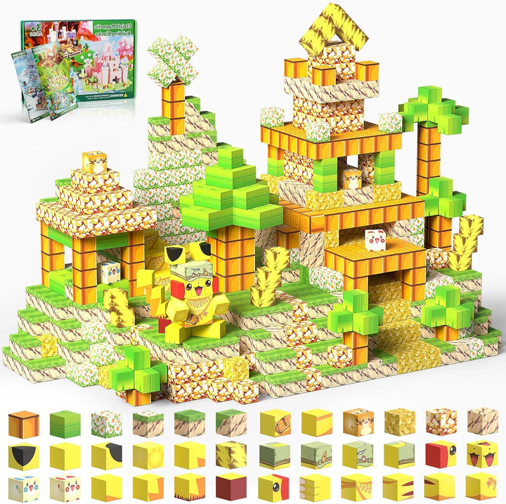Magnetische Bausteine, 150 Stück, kreatives Spielzeug mit Magnetblöcken, Magnetwürfel, geeignet für