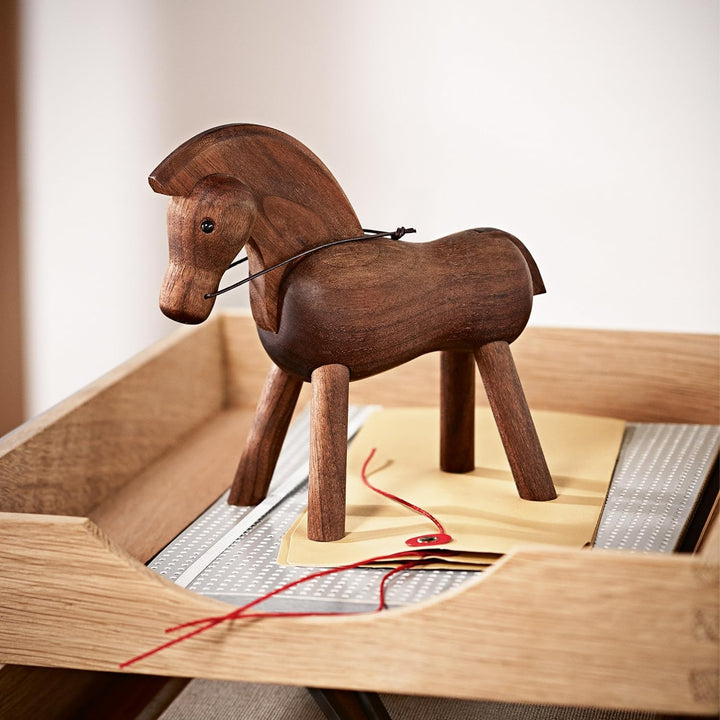 Kay Bojesen Pferd Figuren 14 cm Holzfiguren Weihnachtsdekoration, Holz Walnuss Dunkel, Walnuss Dunke