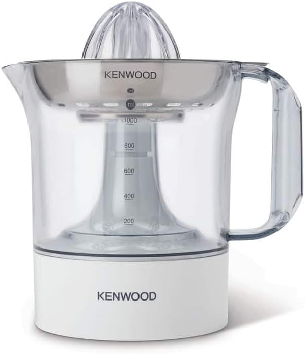 Kenwood JE 290 True-Serie / Zitruspresse / 1,0 Liter / Edelstahlsieb / 40 Watt / Weiss