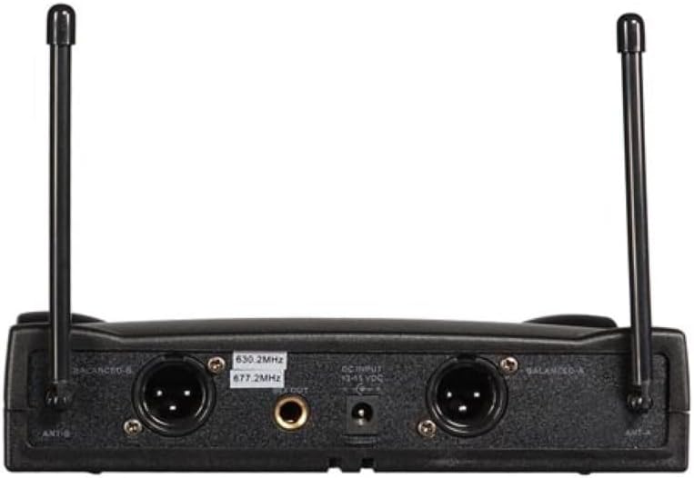 HQ-Power UHF -Mikrofon, drahtlos, 2 Kanäle, 2 Mikrofone, 863,05 MHz + 854,00 MHz