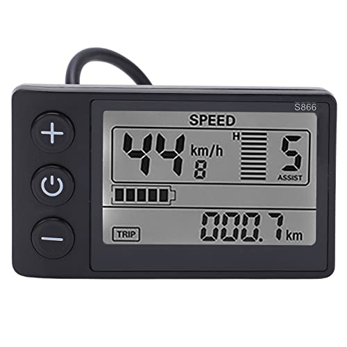 LCD Display für Fahrrad, ABS-Material, Wasserdicht, mit Hintergrundbeleuchtung, 22,2mm Lenkerhalteru