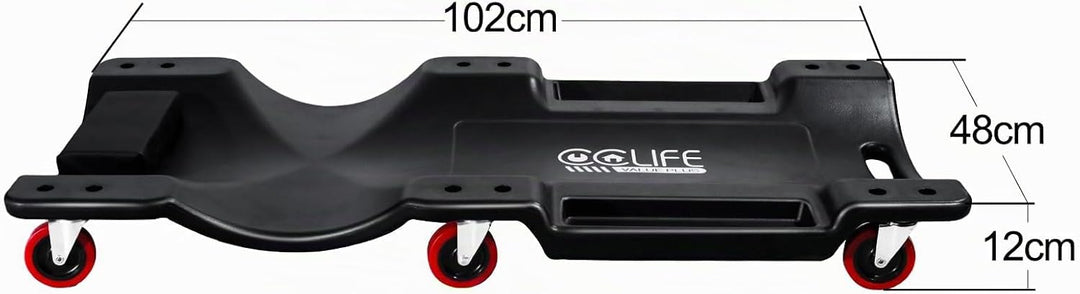 CCLIFE Rollbrett KFZ Werkstatt Rollliege 102 * 48 * 12cm Montagerollbrett Werkstattliege, Tragkraft