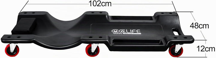 CCLIFE Rollbrett KFZ Werkstatt Rollliege 102 * 48 * 12cm Montagerollbrett Werkstattliege, Tragkraft