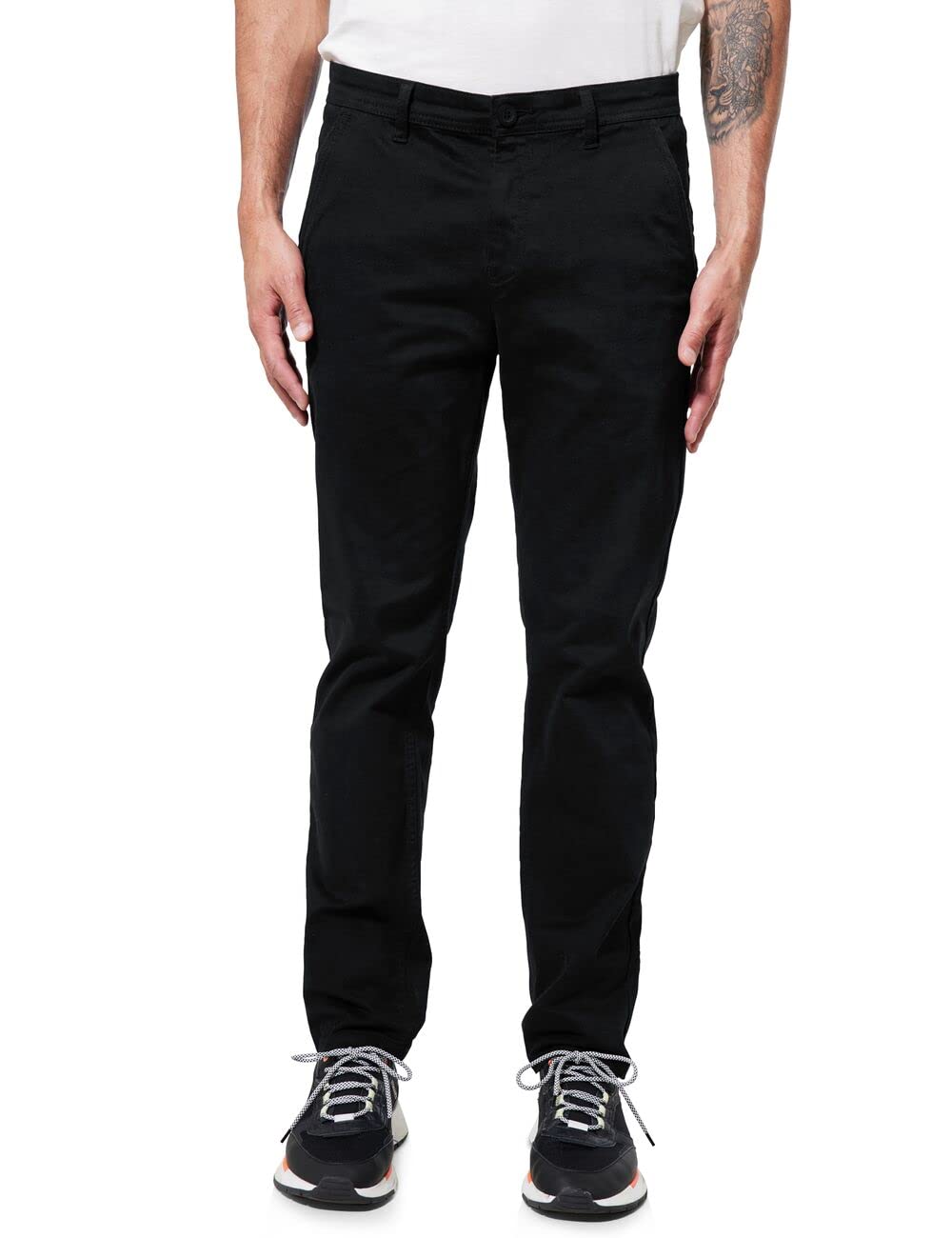 Street One MEN Herren D375837 Chinohose, Black, W38/L34
