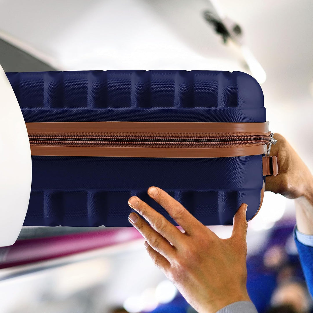 Flight Knight Leichtes, starres ABS-Handgepack mit 4 Radern, zugelassen fur uber 100 Fluggesellschaf