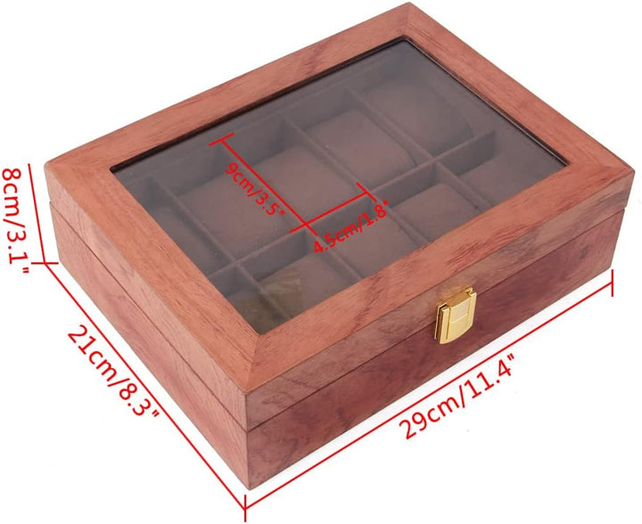 soudesileim 10 uhren aufbewahrungsbox holz, Uhrenbox mit Herausnehmbaren uhrenhalter, watch box mit