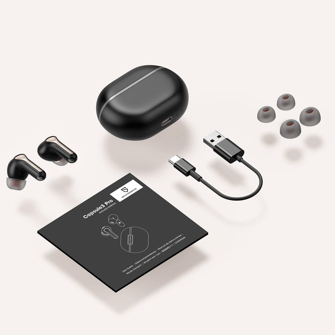 SoundPEATS Capsule3 Pro Bluetooth Kopfhörer Hi-Res Audio-Kopfhörer mit LDAC, 43dB Hybride aktive Ger