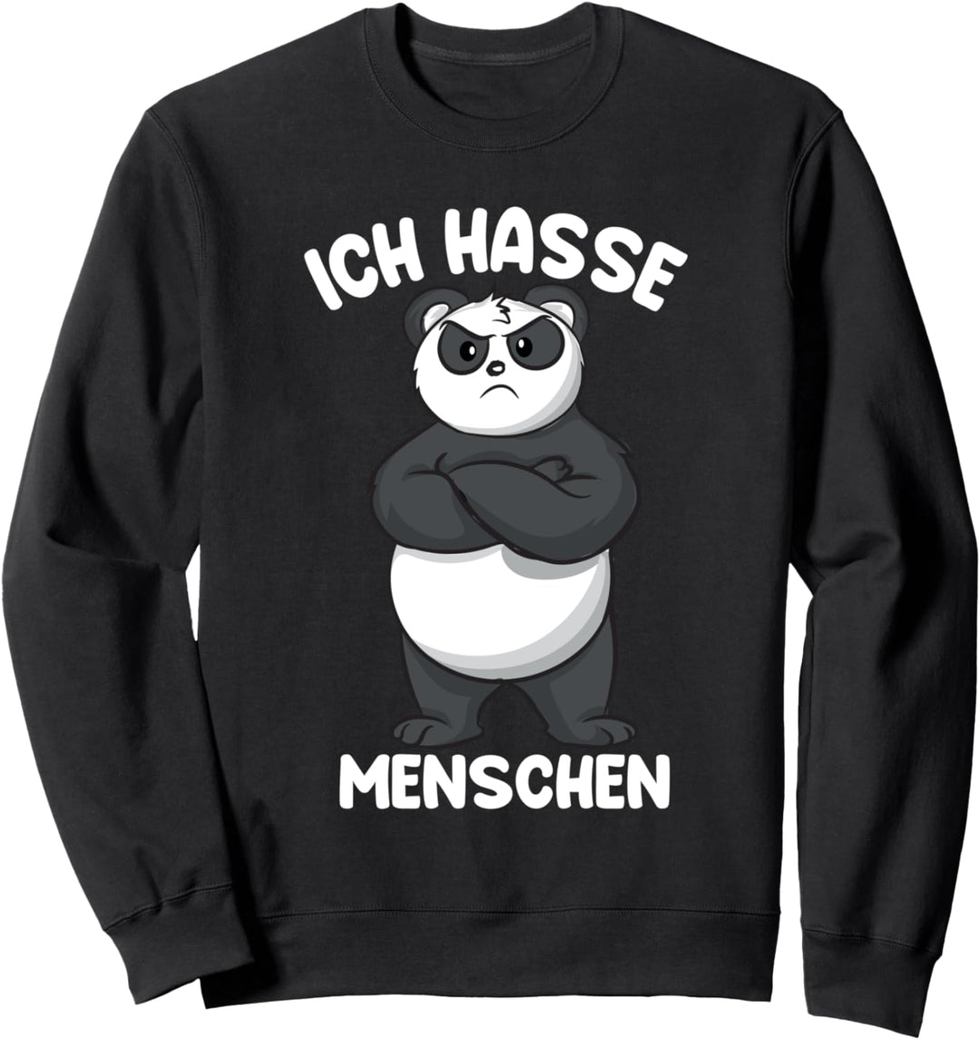 Ich Hasse Menschen Panda Bär lustiger Pandabär Sweatshirt