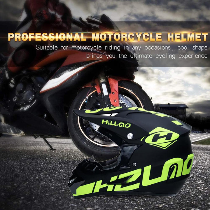 Downhill Motorradhelm Kinder, Helm Set Herren ATV Motorradhelm D.O.T Zertifizierter Helm Mit Brille