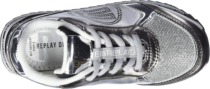 Replay Mädchen Penny Jr Sneaker 32 EU 051silver Black, 32 EU 051silver Black