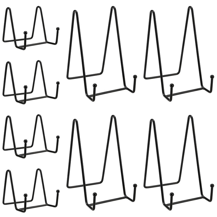 ZEONHEI 8 Stück Eisen Display Ständer, 3 Zoll und 6 Zoll Metall Tellerständer, Plattenständer für Di