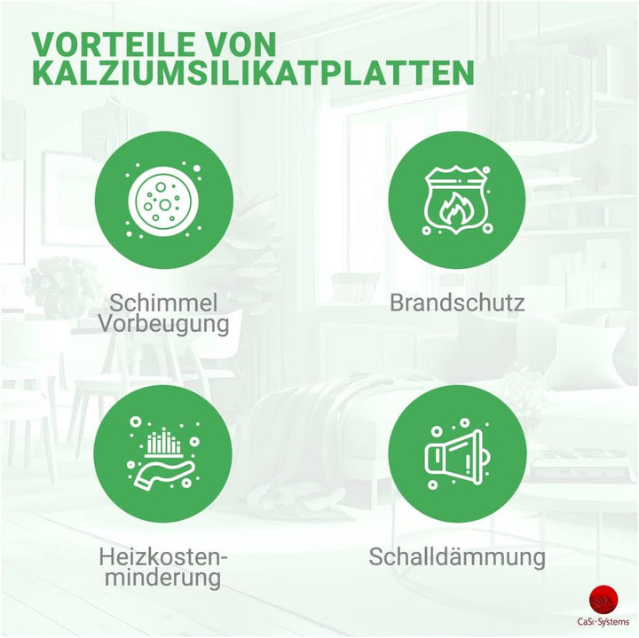 Klimaplatte 50mm Calciumsilikat Dämmplatte, anti Schimmel, für innen, Keller, Feuchtraum, Energiespa