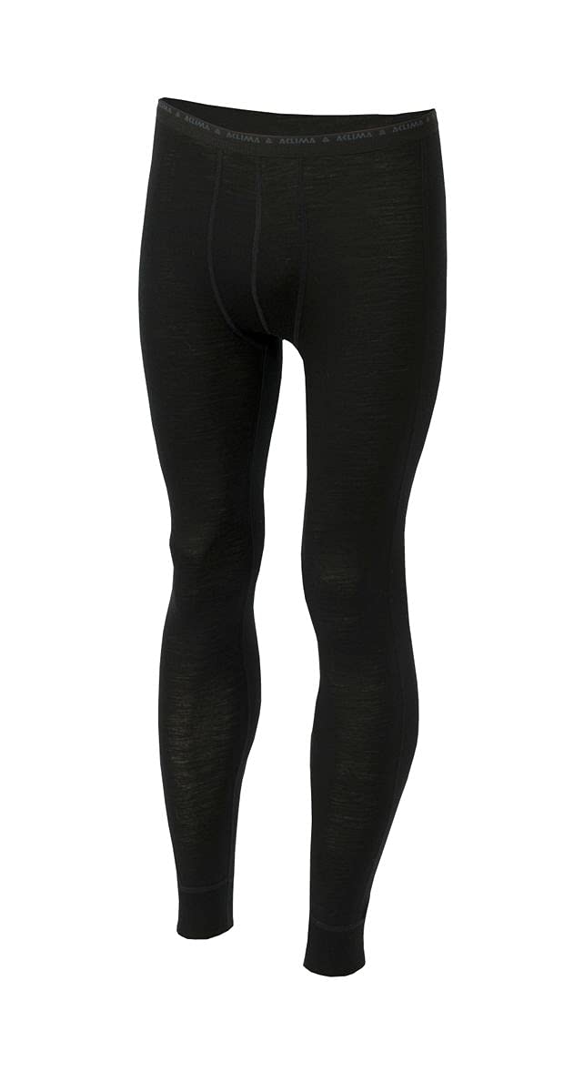 Aclima Lightwool Herren Long Pants - Ganzjahresfunktionsunterwäsche XXL Jet Black, XXL Jet Black
