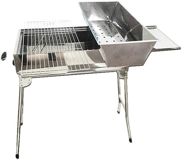 Mangal Set President Edelstahl mit Drehspiessregler für 11 Spiesse