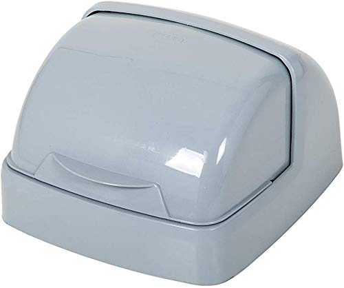Addis 518460 Eco Abfalleimer für Badezimmer, Küche, 100% recycelter Kunststoff, 10 Liter, Hellgrau