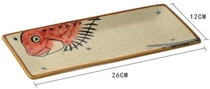 Sushi-Servierplatten im japanischen Stil, Keramik, rechteckig, 4 Stück