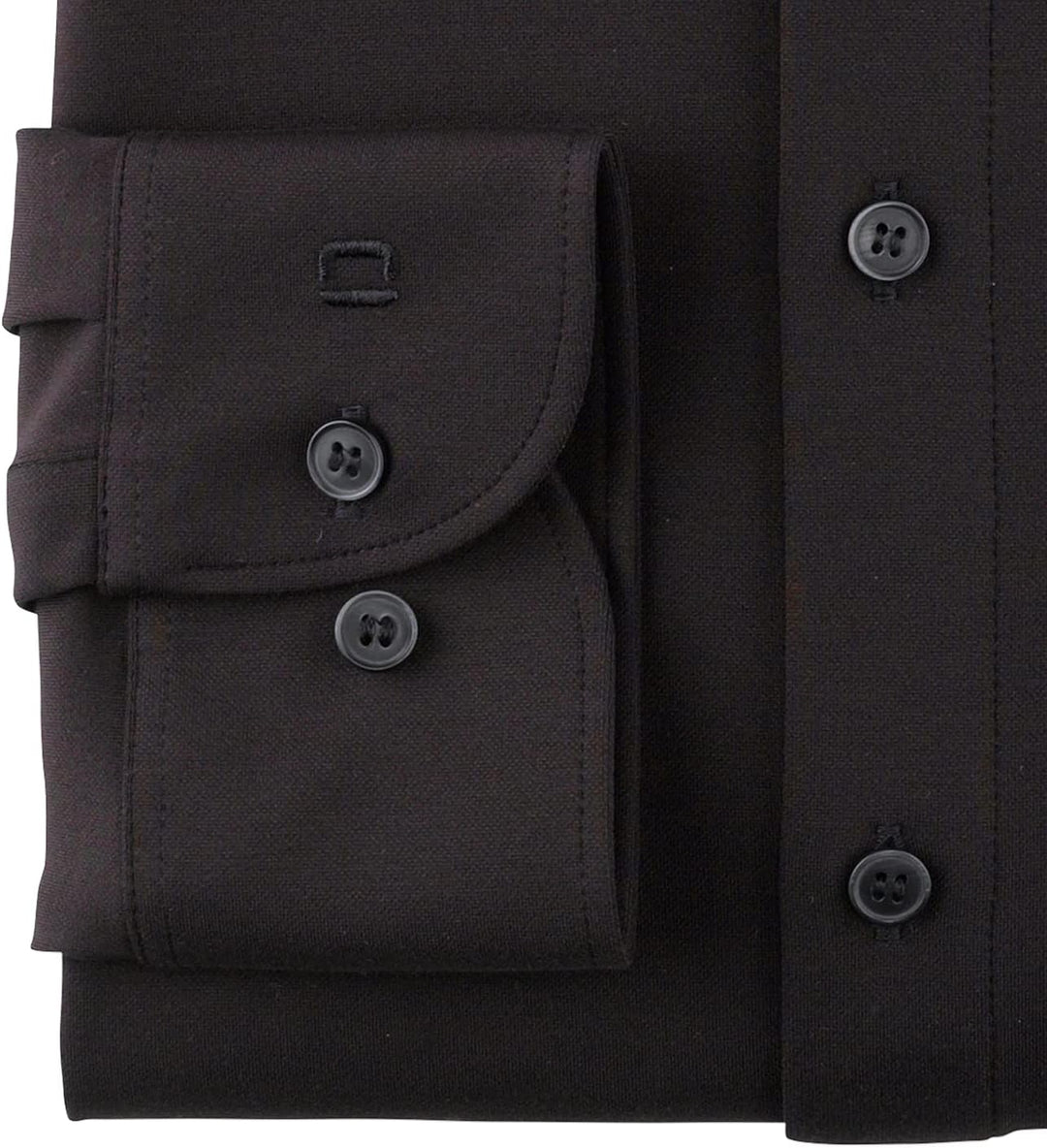 OLYMP Herren Businesshemd Level Five 24/Seven,Einfarbig,Body fit,Kent-Kragen 45 Schwarz 68, 45 Schwa