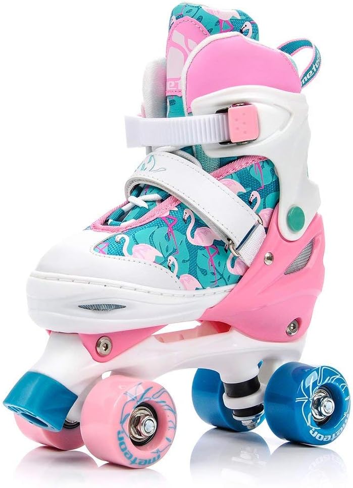 meteor Retro Rollschuhe Disco Roll Skate wie in den 80er Jahren Jugend Roll-Schuhe Kinder Quad Skate