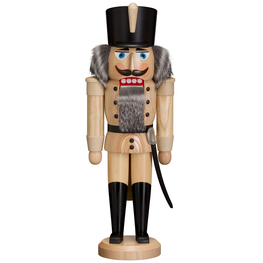 Seiffener Volkskunst | Nussknacker aus dem Erzgebirge | Husar mit Säbel 37 cm | Nussknacker Deko Fig