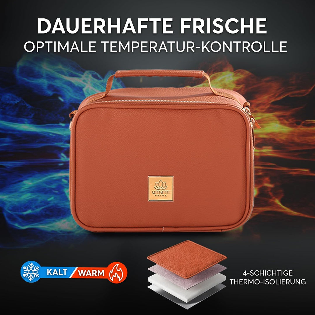 Umami Premium Kühltasche Klein, Lunchbag für Arbeit, Reisen, Büro, Picknick, Mini-Lunchbag Isoliert