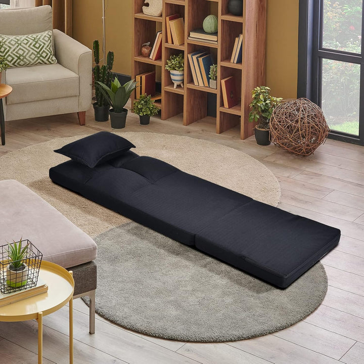 GOPLUS Bodenstuhl, Bodensessel mit 5-Fach Verstellbarer Rückenlehne &amp; Kissen, Bodensofa mit Schlaffu