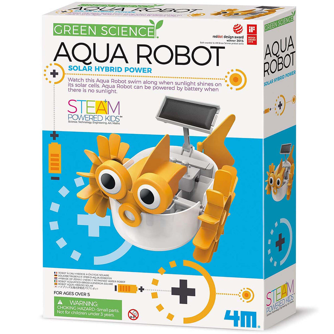 4M 403415 Green Science Aqua Robot-Solar Hybrid Power, Multi Wasser Roboter, Wasser Roboter