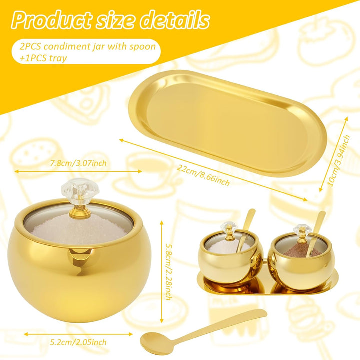 Gewürzgläser 304 Edelstahl,Gewürzdosen mit Löffel,Gewürzstreuer,Gewürzbehälter,Spice Jars für Salz,Z