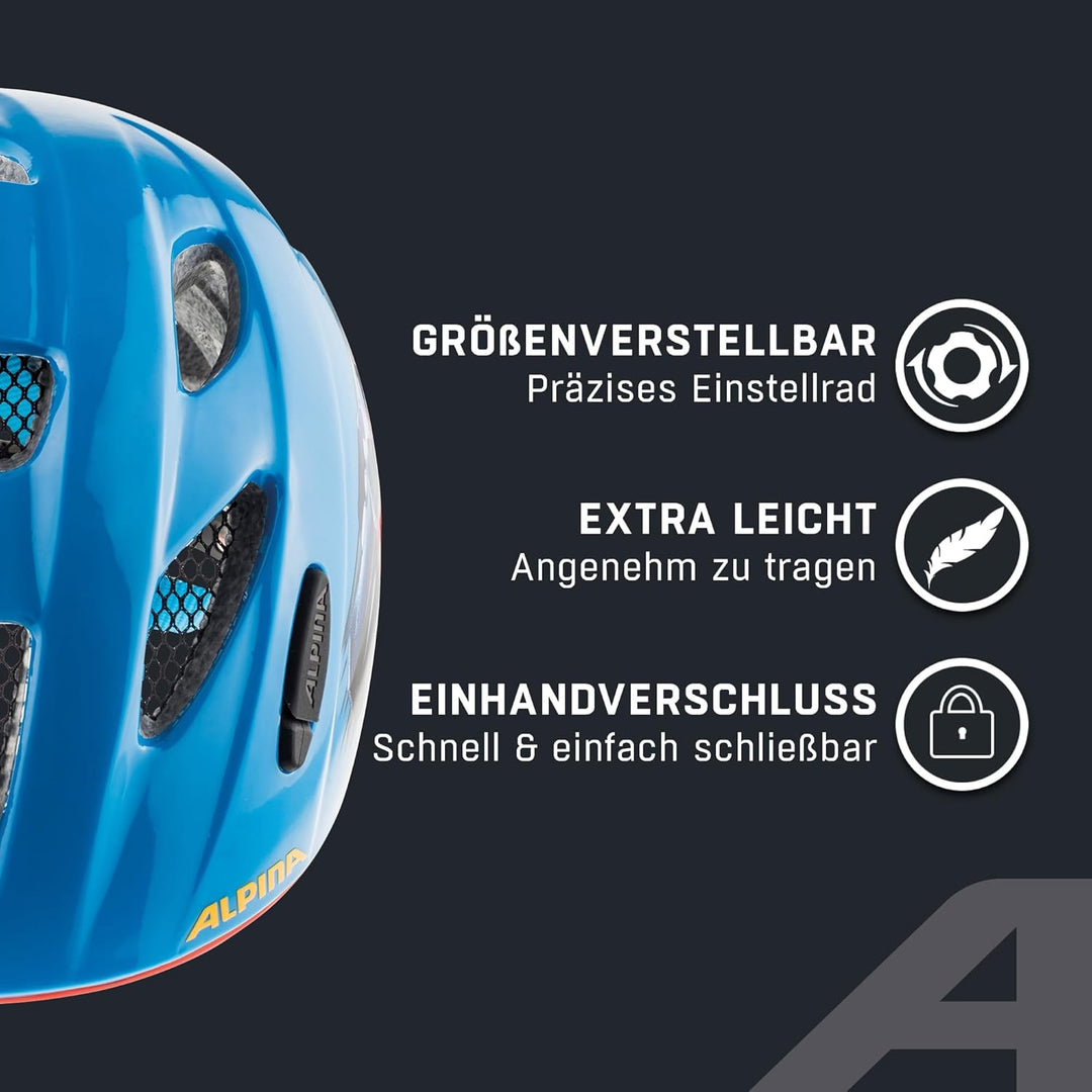 ALPINA XIMO - Leichter, Sicherer & Bruchfester Fahrradhelm Mit Optionalen LED-Licht Für Kinder Cars