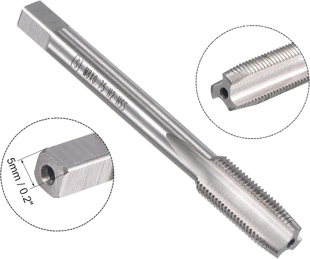 sourcing map Gewindebohrer Schneideisen Set M8 x 0,75mm, Gewindeschneider Schneideisen Set mit Legie