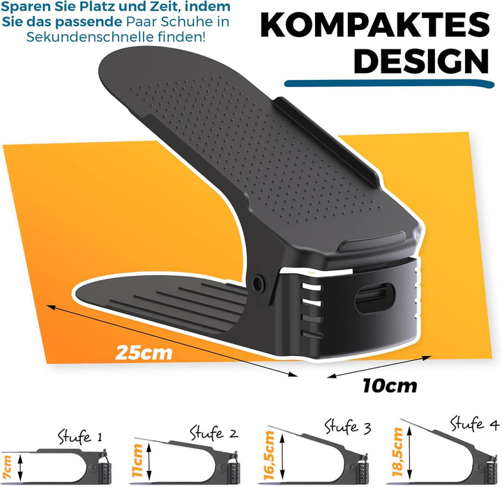 Schuhorganizer platzsparend – Verstellbarer Schuhstapler für Schrank | Doppelschicht Schuhaufbewahru