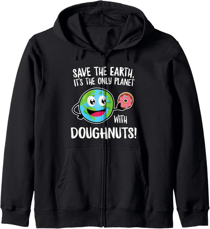Funny Doughnut Lovers Save the Earth Earth Day Kapuzenjacke