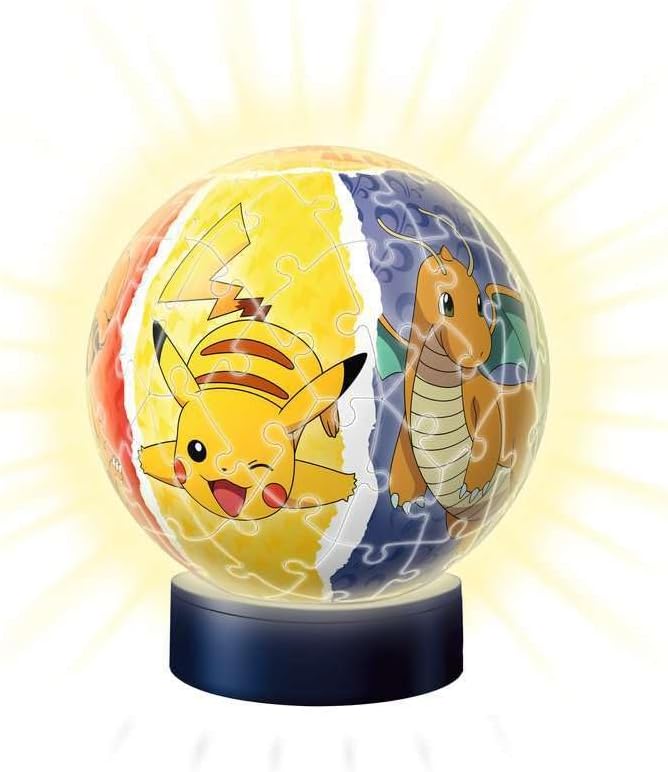 Ravensburger 3D Puzzle 11547 - Nachtlicht Puzzle-Ball Pokémon - 72 Teile - für Pokémon Fans ab 6 Jah