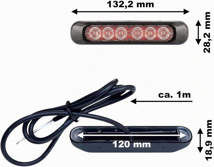 MelTruck® 2x Nebelschlussleuchte Nebelleuchte Nebellicht 12V 24V für LKW Anhänger E9 SET