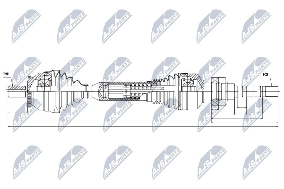 NTY DRIVESHAFT NPW-VV-064