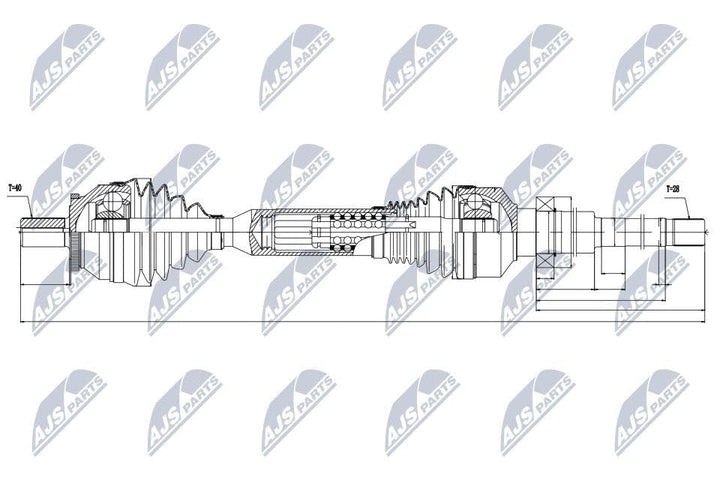 NTY DRIVESHAFT NPW-VV-064