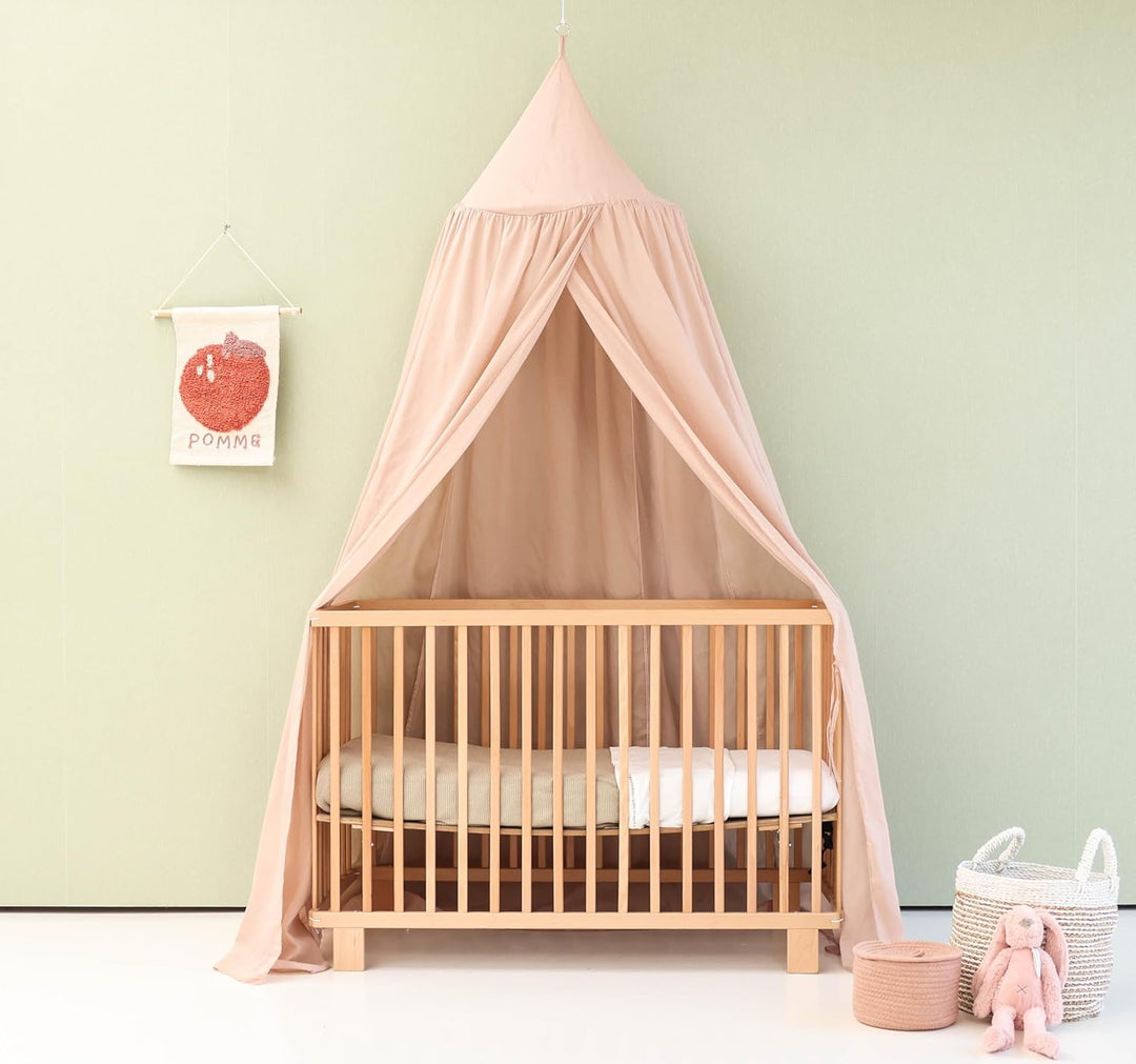 Nougat Baldachin für Kinderzimmer | Hängender Betthimmel für Babybett | Moskitonetz für Stubenwagen