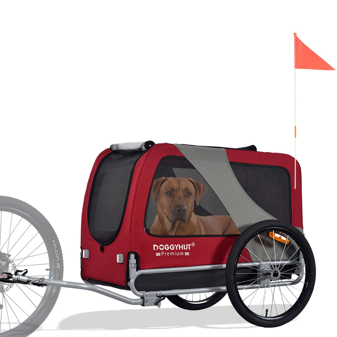 hundeanhänger fahrrad 45 kg DOGGYHUT® Premium XL Hundefahrradanhänger bis 45 kg Fahrradanhänger fü –  techstudio.ch