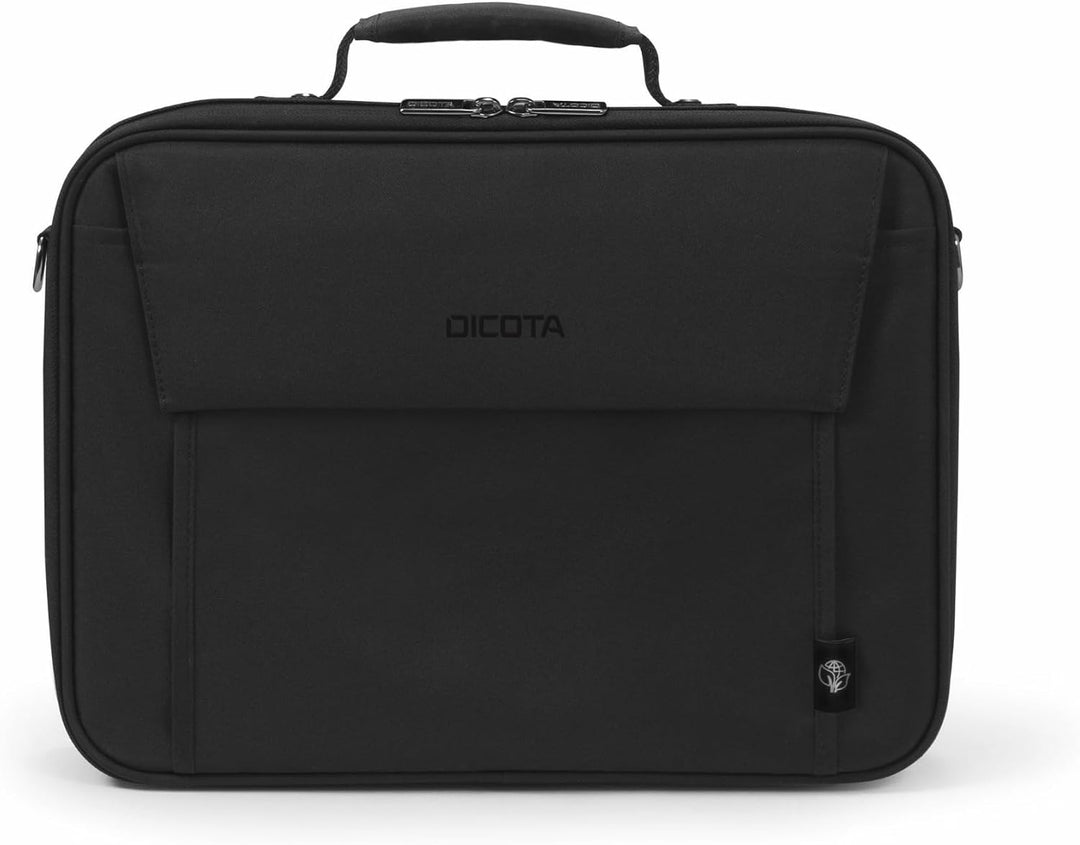 Dicota Eco Multi Plus Base 14-15.6 – Notebooktasche mit Schutzpolsterung und Dokumentenfach, schwarz