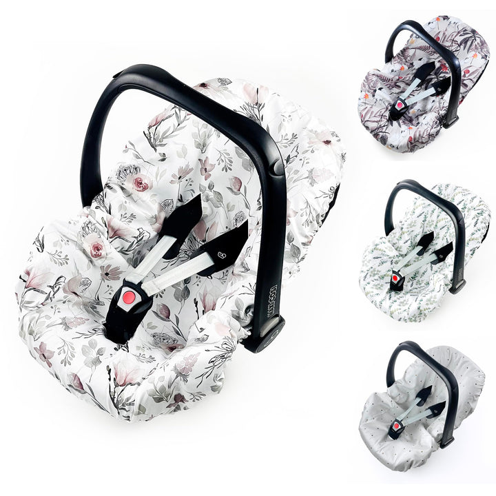 Sommerbezug Babyschale Bezug Universal, 100% antibakterielle Baumwolle mit Silberionen, Schonbezug B