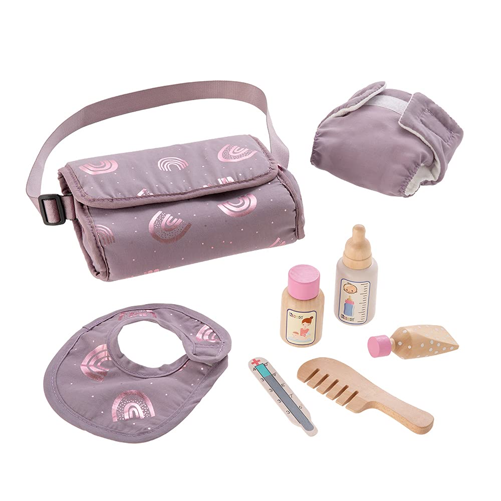 howa Puppenwickeltasche Wickeltasche für Puppen "Rainbow" incl. 7 tlg. Zubehör 29502