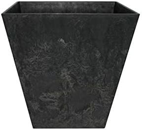Artstone TrendLine Blumentopf Ella schwarz 35 x 35 cm Pflanztopf mit Drainage Pflanzkübel