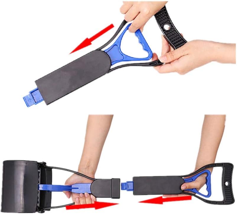Ceasyde Hundekotschaufel, 61 cm langer Griff, solide gezahnte Zahnreinigung, Pickup-Clip, Kotschaufe