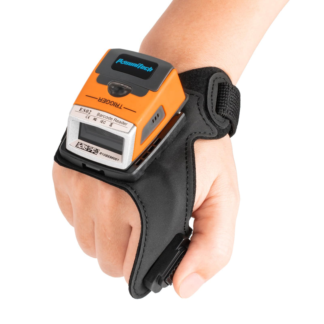 ES02 Handschuh-Barcodescanner, Wireless Bluetooth 2D Scanner | Schutzart IP65, Für Lager, Fertigung,