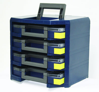 raaco Handyboxxser, bestückt, 4 x 5 x 5 , blau, 137966