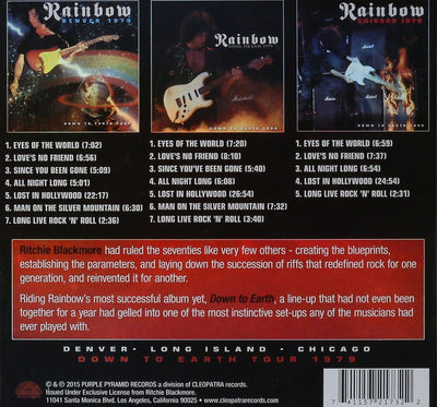 Down To Earth Tour 1979, Audio-CD